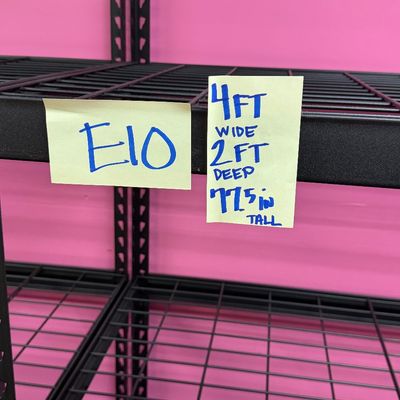 Sale Photo Thumbnail #30: E10-Metal Shelving Unit

See photos for dimensions