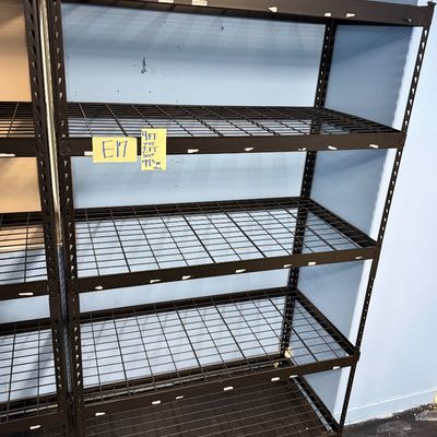 Sale Photo Thumbnail #49: E17-Metal Shelving Unit

See photos for dimensions