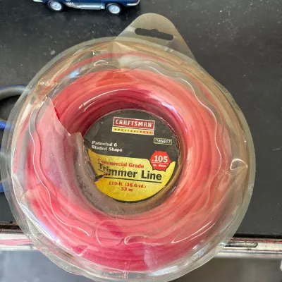 Craftsman Professional commercial grade red string trimmer line, .105 in. diameter, in original plastic packaging.