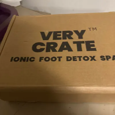 Very Crate brand Ionic Foot Detox Spa in its original cardboard box packaging.
