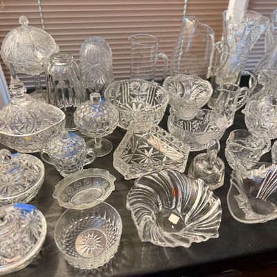 Sale Photo Thumbnail #8: Anchor Hocking, Indiana glass, Colony Whitehall bowls and pitchers