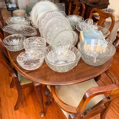 Sale Photo Thumbnail #14: Bohemia Crystal , Indiana Glass bowls, Poland crystal serving dishes