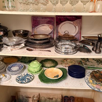 Sale Photo Thumbnail #120: Silver plate serving dishes 