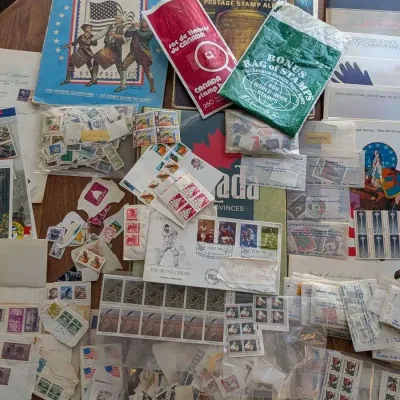 Huge US Mint Stamp Lot USPS Sets Plate Blocks Harris Albums Canada