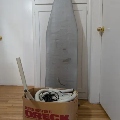 Oreck XL BB870-AW Canister Vacuum Attachments Plus Retro Ironing Board