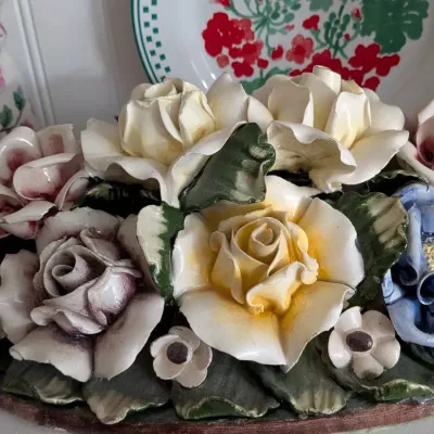 Delicate Porcelain Flower Lot Old Foley Chinese Rose Jug Radnor Bone China Vase