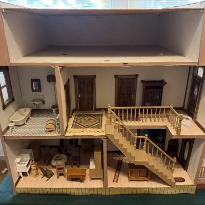 Handmade Victorian Dollhouse 1894 Kissig Home San Diego 2-Story Wood, Furniture
