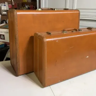 Classic Samsonite 2-Piece Tan Suitcase Set Shwayder Bros Denver Luggage