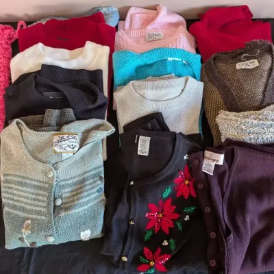 Cozy Women's Sweater Lot Heirloom Collectibles, Classic Elements, Llama Poncho