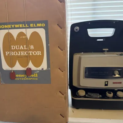 Sturdy Honeywell Elmo FP8-C Dual 8 Super 8 Regular 8 Film Projector Orig Box
