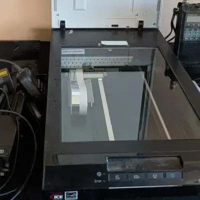Assorted Ham Radio Lot: Yaesu FT-2500M, Kenwood Handheld, Epson V600 Scanner