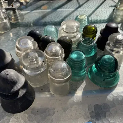 Colorful Glass Insulators Lot CSC Dominion Petticoat Two Piece Transposition