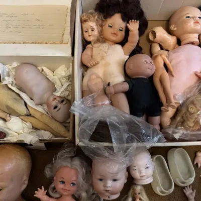 Antique Bisque Doll Mold 150 Germany, A.M. Baby Head, Doll Parts Lot