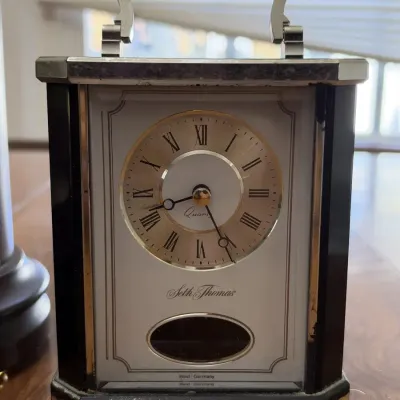 Seth Thomas Quartz Carriage Clock & Montreux Oval Anniversary Mantel Clock