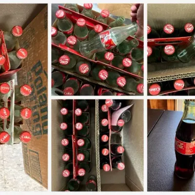 Sale Photo Thumbnail #25: Lot026 Large Assorted Lot of Vintage Coca-Cola 8 oz Glass Bottles – Coke Classic, Christmas Santa, Dale Earnhardt, Commemoratives