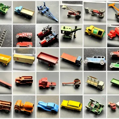 Sale Photo Thumbnail #16: Lot017 Huge Vintage Diecast Truck & Equipment Lot – Dinky, Matchbox, Hubley, McLean Trucking – 30+ Pieces