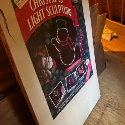 Sale Photo Thumbnail #45: Lot046 Vintage Mr. Christmas Snowman Christmas Light Sculpture in Original Box – Indoor/Outdoor Chaser Lights