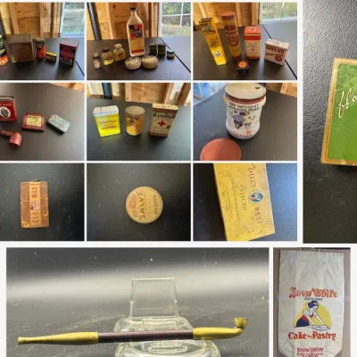 Sale Photo Thumbnail #29: Lot030 Large Lot of Vintage Advertising Tins – Tobacco, Medicine, Kitchen & Household – Prince Albert, Lucky Strike, Nestlé's, Band-Aid, Lorillard, Musterole, Phillies
