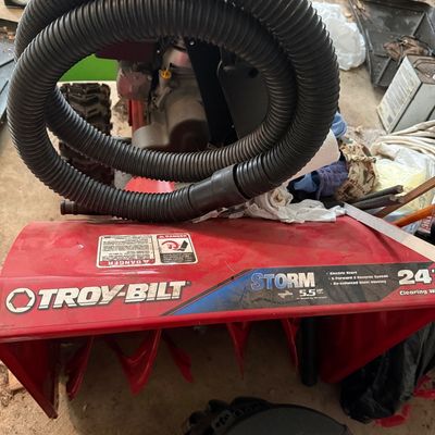 Sale Photo Thumbnail #167: Troy-Bilt Storm 5.5 HP 24-inch snow blower, featuring electric start