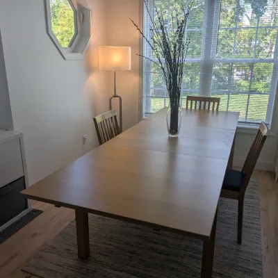 Dining Set with Leaves Inserted