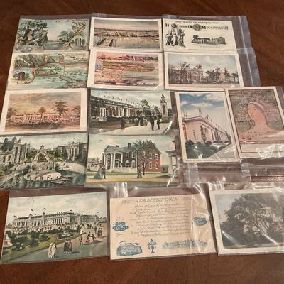 Sale Photo Thumbnail #9: Vintage 1907 Jamestown World’s Fair postcards circa 1900’s
