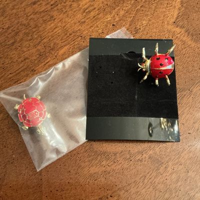 Sale Photo Thumbnail #25: Cute lady bug pin & turtle pin