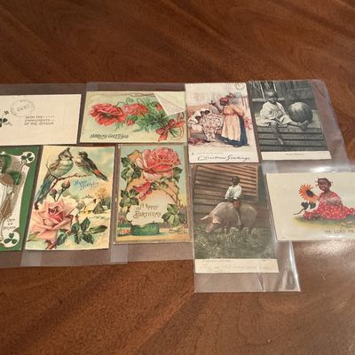 Sale Photo Thumbnail #6: Vintage Birthday & Black Americana postcards circa 1900’s