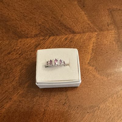 Sale Photo Thumbnail #21: Sterling ring with amethyst stones