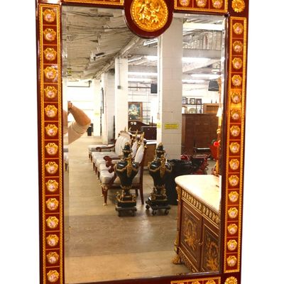 Sale Photo Thumbnail #6: Mariner 1893 Louis Revival Cupid Medallion Mirror