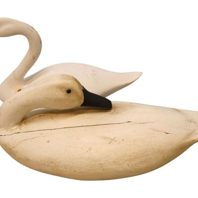Sale Photo Thumbnail #93: PR Vtg Bob Leifer & Capt Chip Althoff Swan Decoys