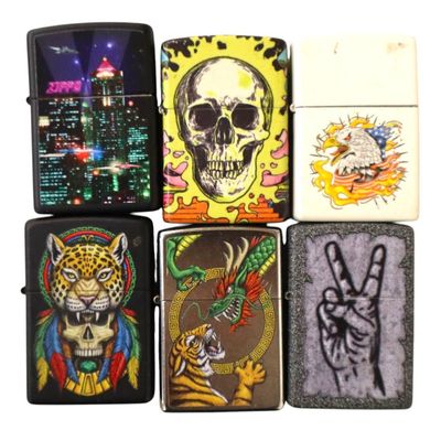 Sale Photo Thumbnail #175: 6 vintage Zippo lighters
