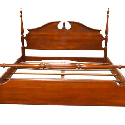 Sale Photo Thumbnail #232: Solid Cherry King Bed attributed Harden Furniture