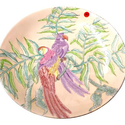 Sale Photo Thumbnail #303: Fitz Floyd Perroquet 16 In Porcelain Charger Plate