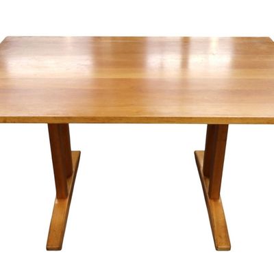 Sale Photo Thumbnail #23: Stickley solid cherry trestle breakfast table