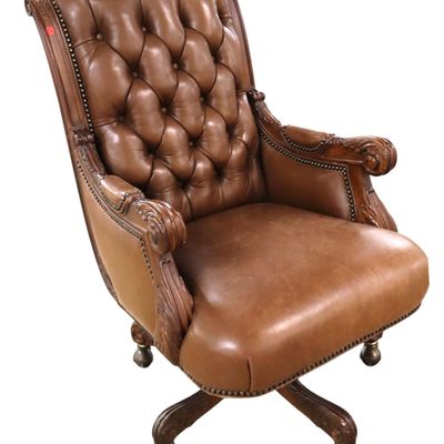 Sale Photo Thumbnail #20: Executive button tuft leather office chair
