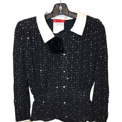 Sale Photo Thumbnail #214: Vintage Bergdorf and Goodman blouse with belt size 10