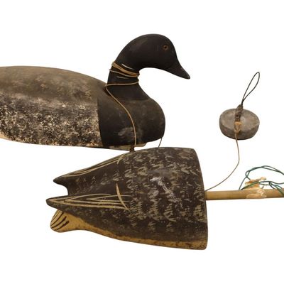 Sale Photo Thumbnail #90: PR Vtg Wildfowler Pintail Stick Up Duck Decoys