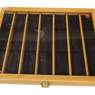 Sale Photo Thumbnail #199: Maple lift top display case fits Zippos nicely