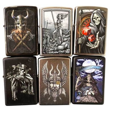Sale Photo Thumbnail #191: 6 vintage Zippo lighters
