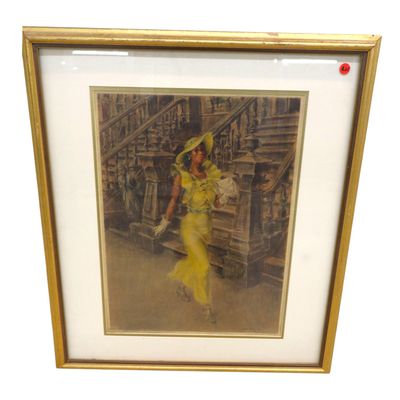 Sale Photo Thumbnail #132: Framed print Reginald Marsh 1934 copyright 1936
