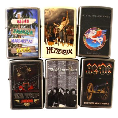 Sale Photo Thumbnail #185: 6 vintage Zippo lighters