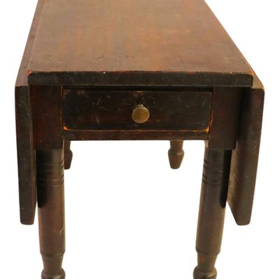 Sale Photo Thumbnail #110: Antique salesman sample breakfast table w/flatware