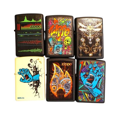 Sale Photo Thumbnail #154: 6 vintage Zippo lighters some sealed.