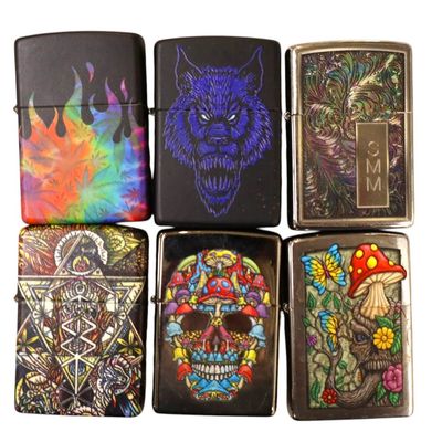 Sale Photo Thumbnail #179: 6 vintage Zippo lighters