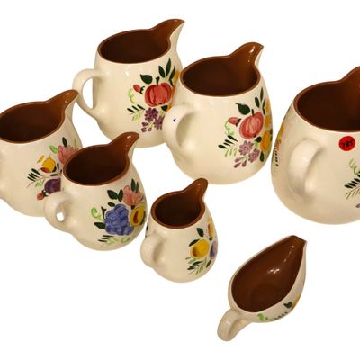 Sale Photo Thumbnail #291: 7 pitchers of vintage Stangl fruit and flower collection