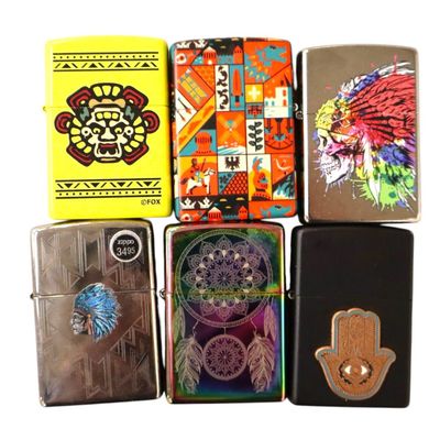 Sale Photo Thumbnail #149: 6 vintage Zippo lighters