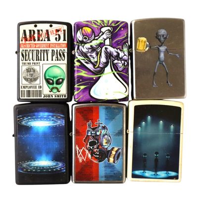 Sale Photo Thumbnail #162: 6 vintage Zippo lighters