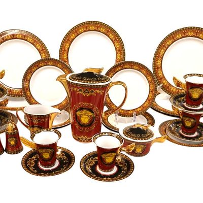 Sale Photo Thumbnail #8: Rosenthal Versace Medusa Red 37pc Dinnerware Set