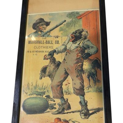 Sale Photo Thumbnail #134: Marshall-Ball Co Clothiers Framed Tin Sign