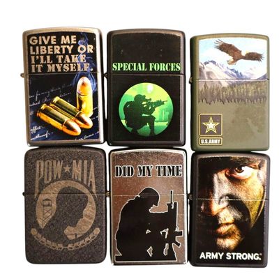 Sale Photo Thumbnail #151: 6 vintage Zippo lighters some sealed.